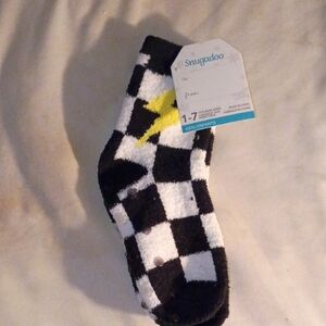 Snugadoo Kids Checkered Socks - Black, White, Yellow